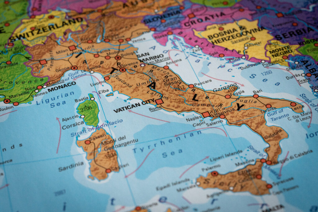 Landkarte von Italien
