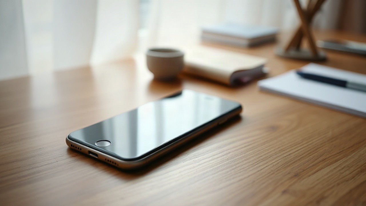 Ein Smartphone mit einer Dating-App-Oberfläche liegt auf einem Schreibtisch und symbolisiert den Bumble Verkauf an eine Investmentfirma – Symbolbild, KI-erzeugt